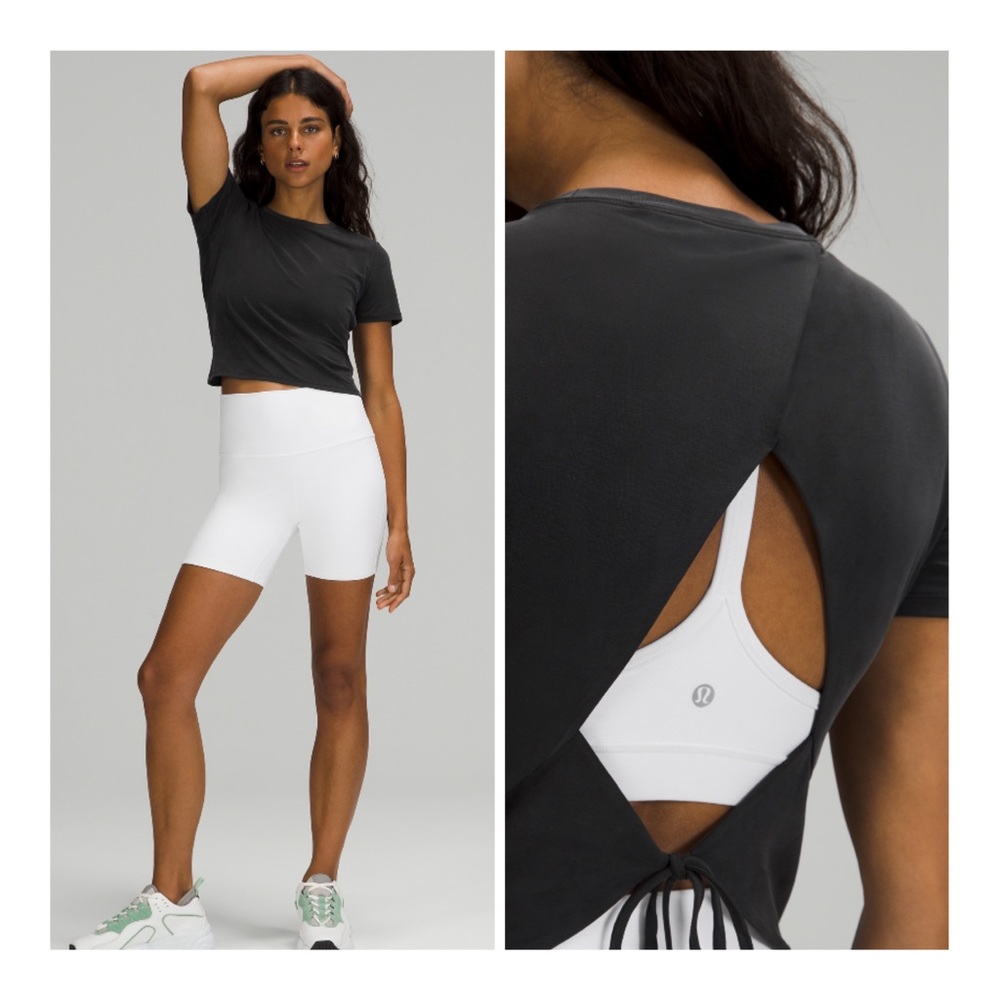Lululemon Open Tie-Back Short Sleeve Black